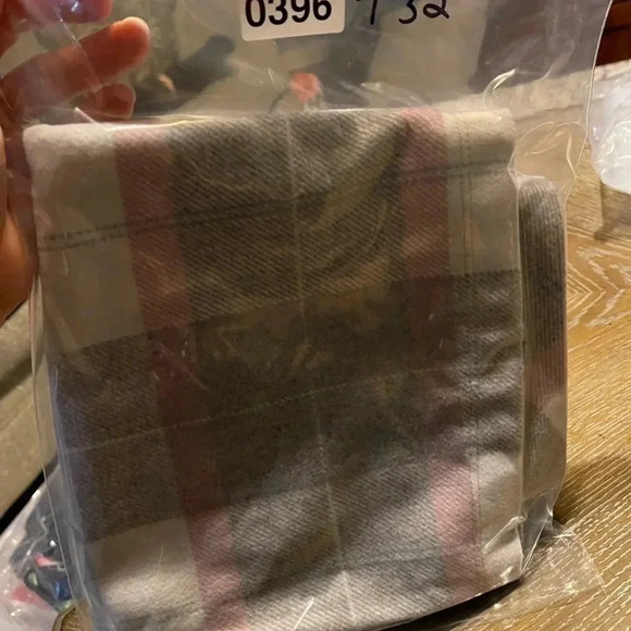 Vintage Y2K Joe Boxer wool/poly blend plaid mini skirt. Grey, pink and white. - Picture 9 of 10